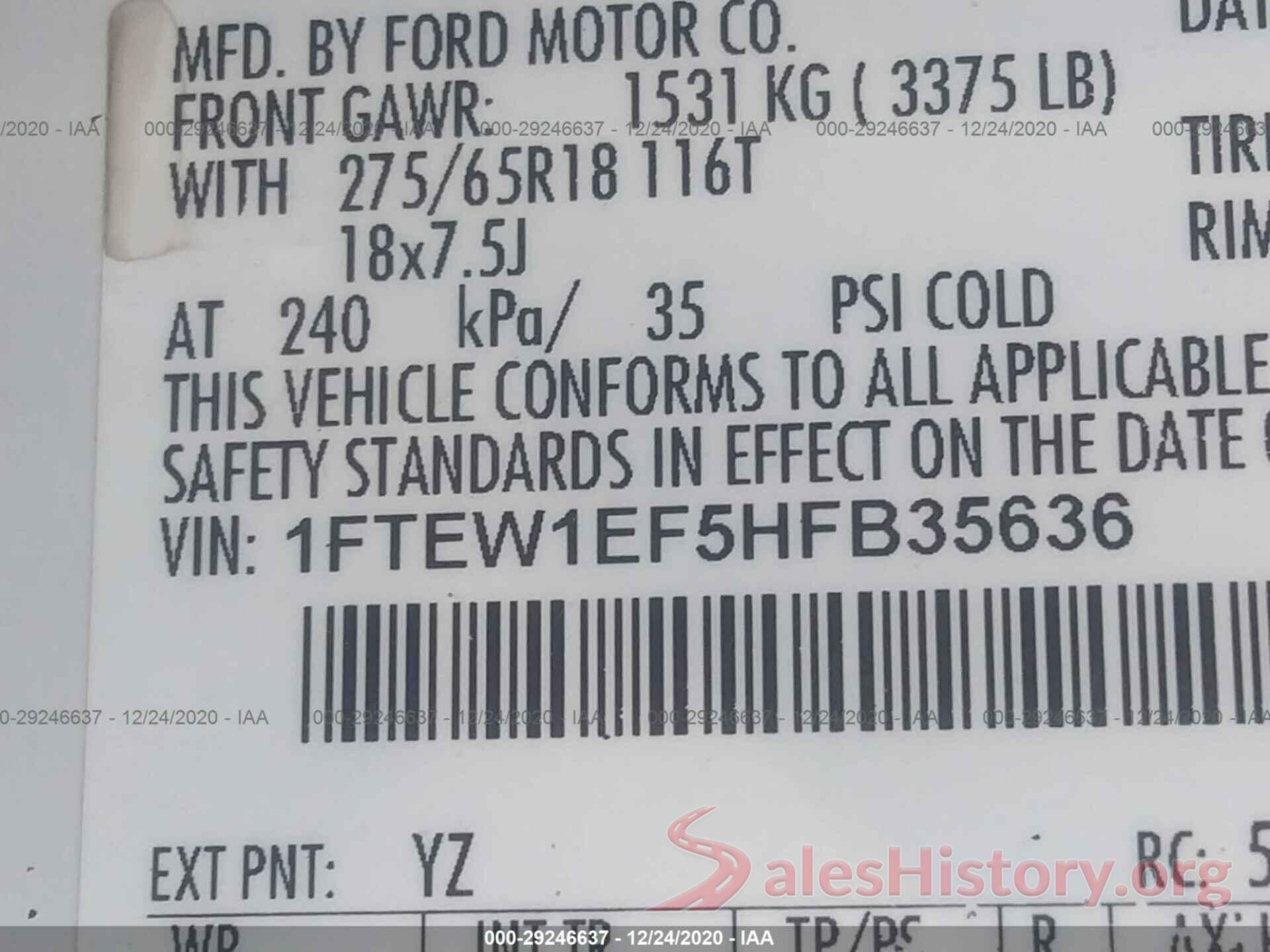 1FTEW1EF5HFB35636 2017 FORD F-150