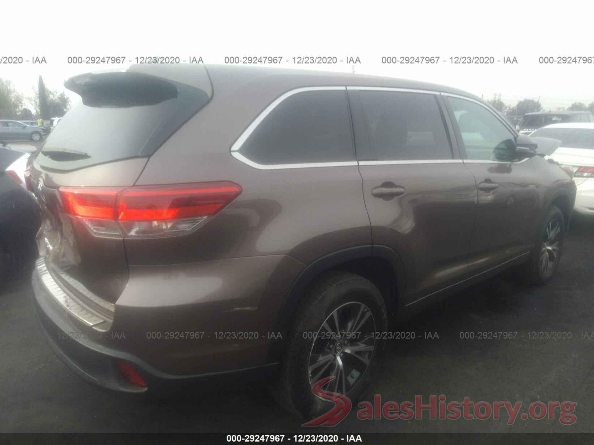 5TDZZRFH6JS249643 2018 TOYOTA HIGHLANDER