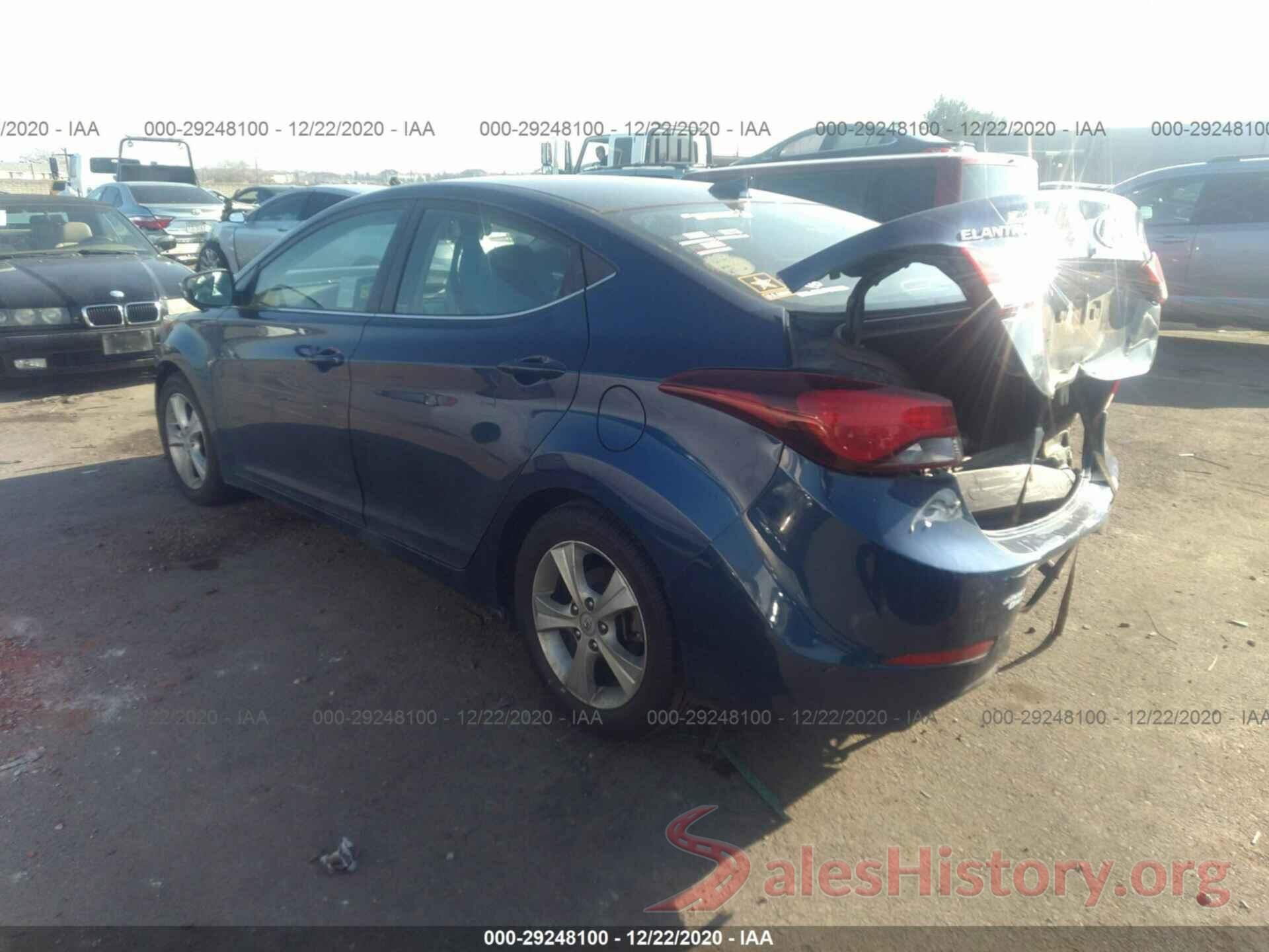 5NPDH4AE2GH729397 2016 HYUNDAI ELANTRA