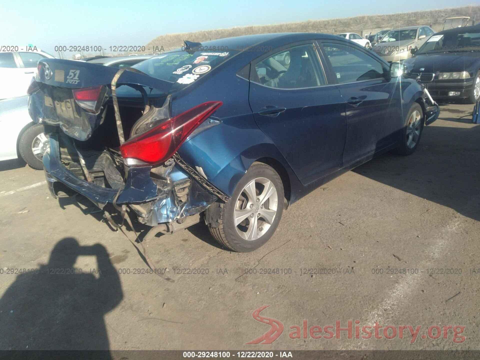 5NPDH4AE2GH729397 2016 HYUNDAI ELANTRA