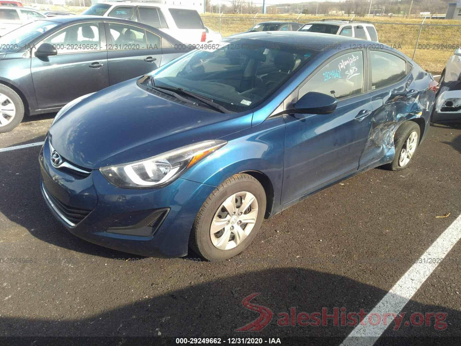 5NPDH4AE1GH665465 2016 HYUNDAI ELANTRA