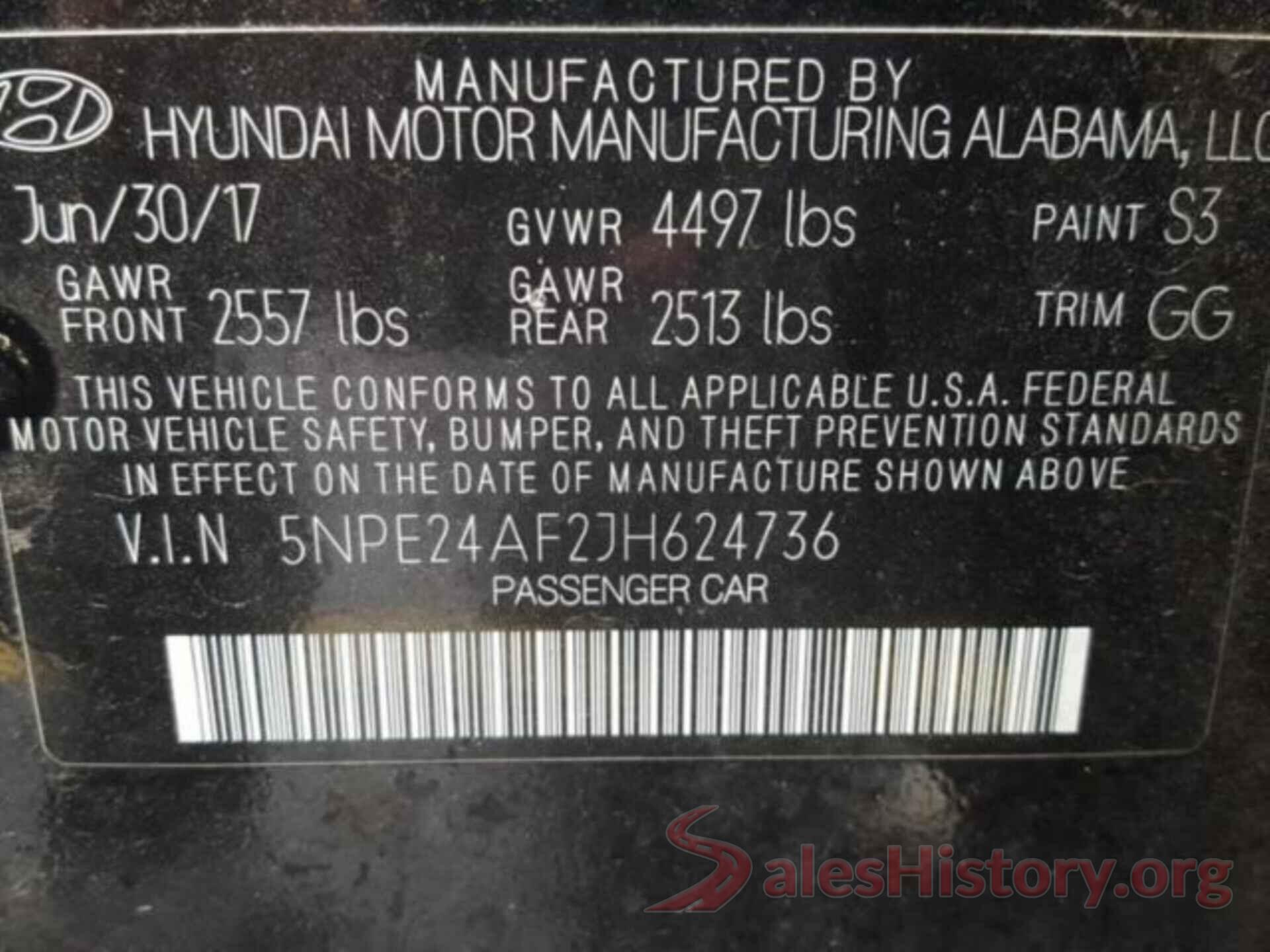 5NPE24AF2JH624736 2018 HYUNDAI SONATA