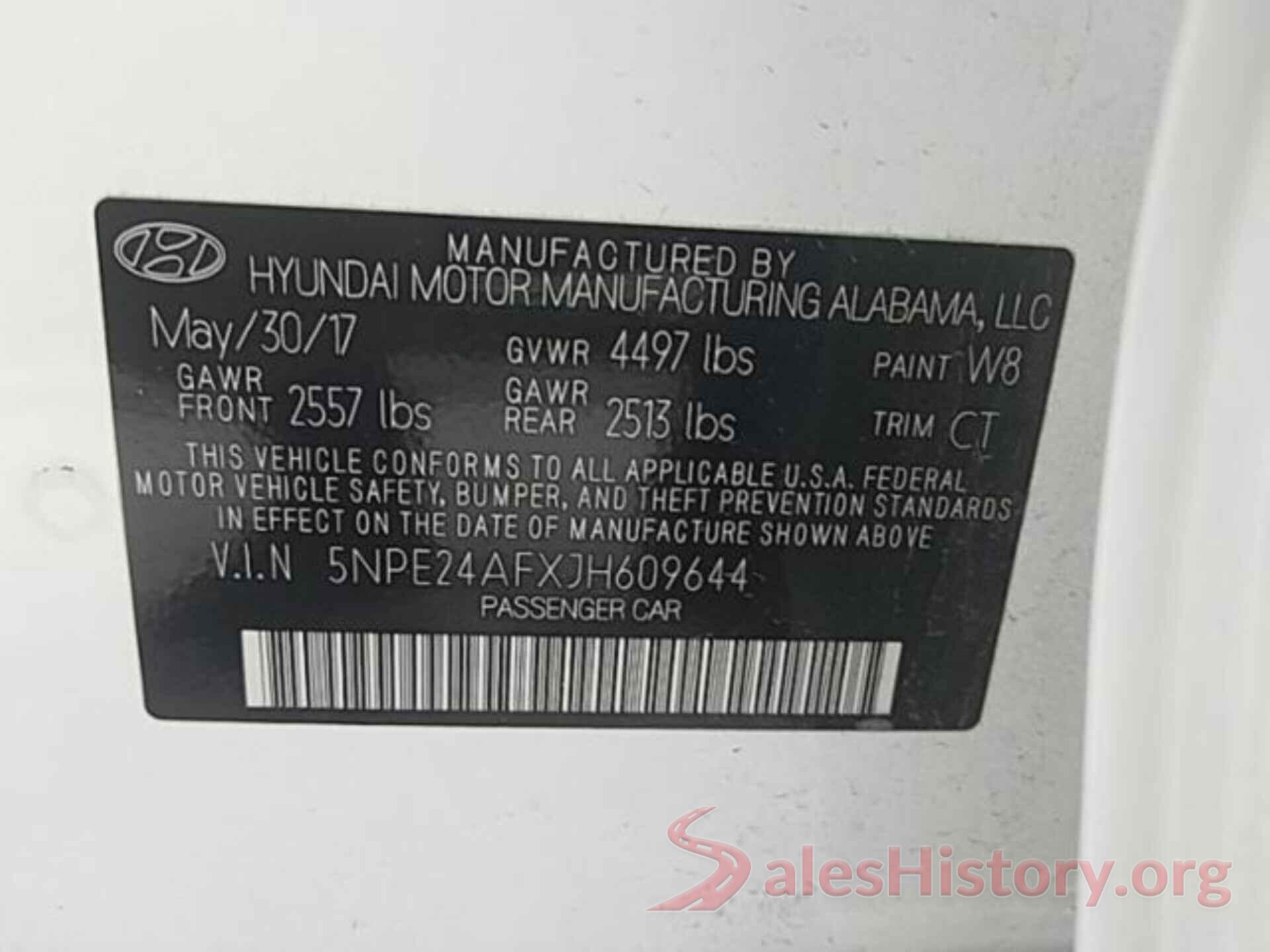 5NPE24AFXJH609644 2018 HYUNDAI SONATA