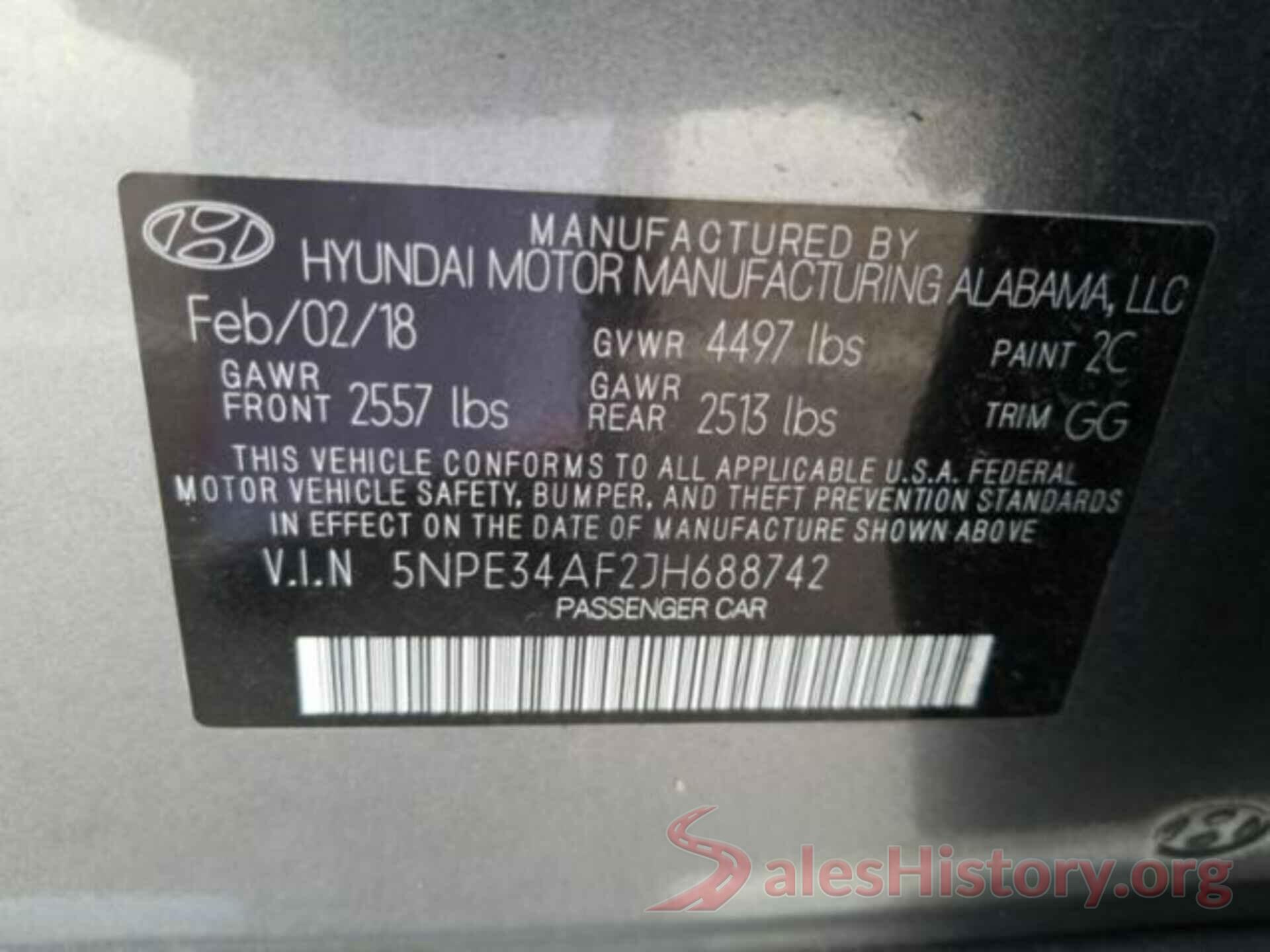 5NPE34AF2JH688742 2018 HYUNDAI SONATA