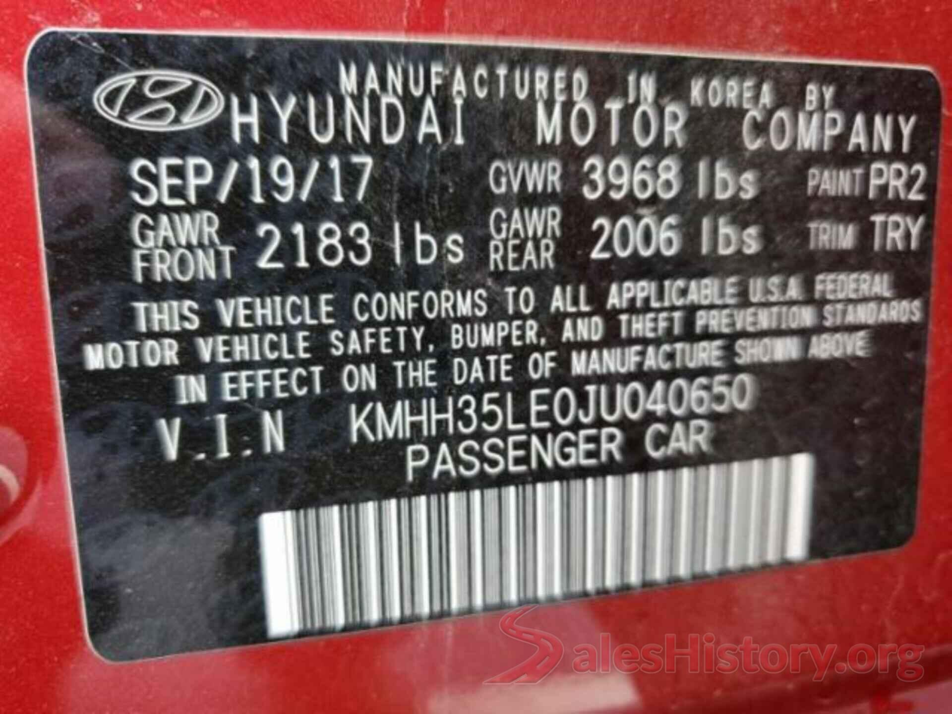 KMHH35LE0JU040650 2018 HYUNDAI ELANTRA GT