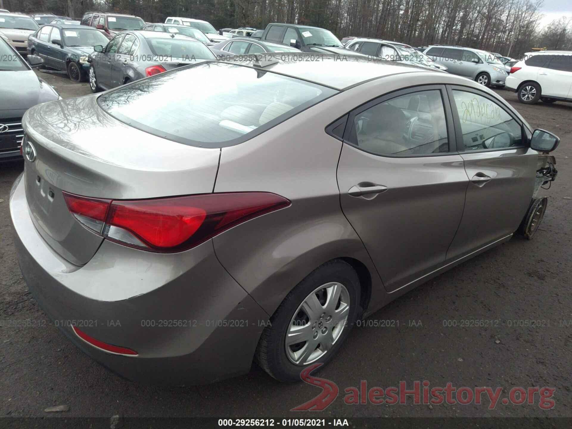 5NPDH4AE7GH678785 2016 HYUNDAI ELANTRA