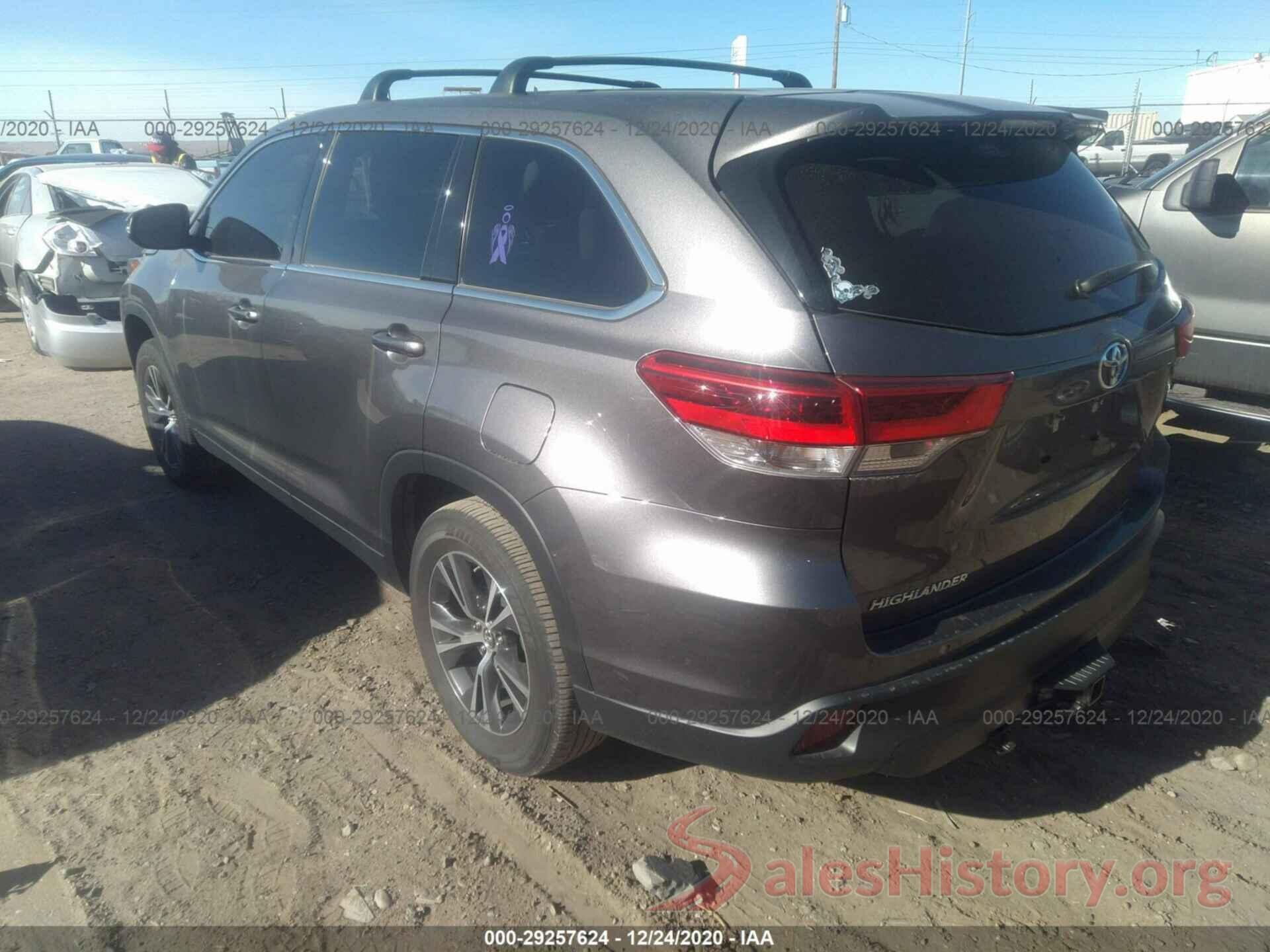 5TDZZRFH4KS337818 2019 TOYOTA HIGHLANDER