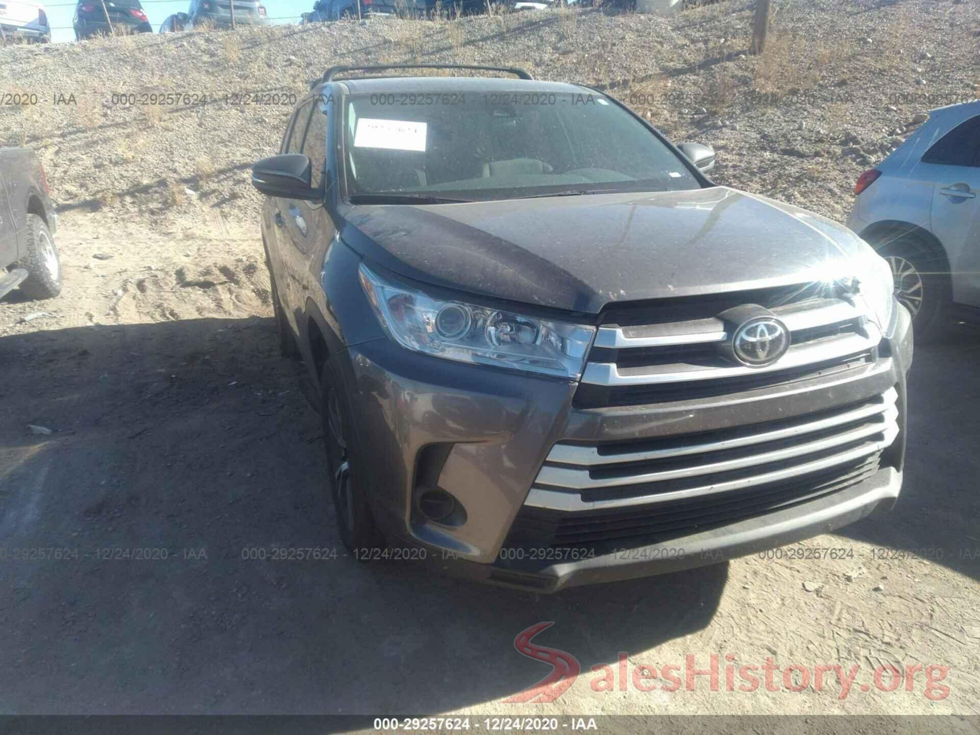 5TDZZRFH4KS337818 2019 TOYOTA HIGHLANDER