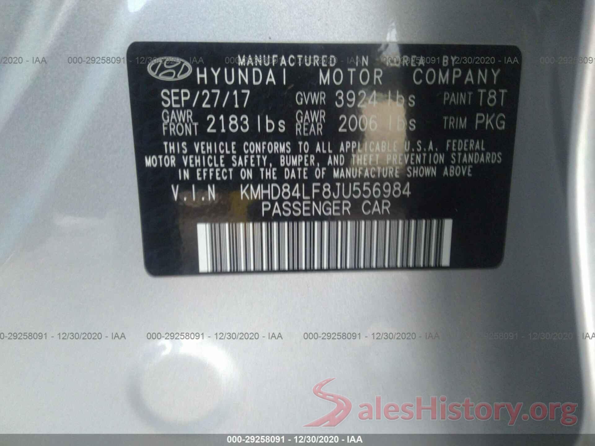 KMHD84LF8JU556984 2018 HYUNDAI ELANTRA