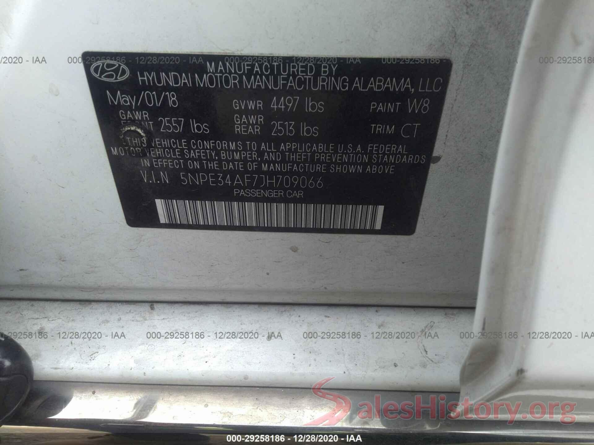 5NPE34AF7JH709066 2018 HYUNDAI SONATA