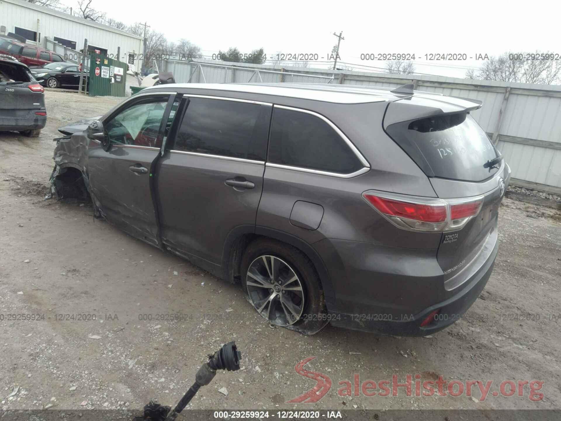 5TDKKRFH4GS157932 2016 TOYOTA HIGHLANDER