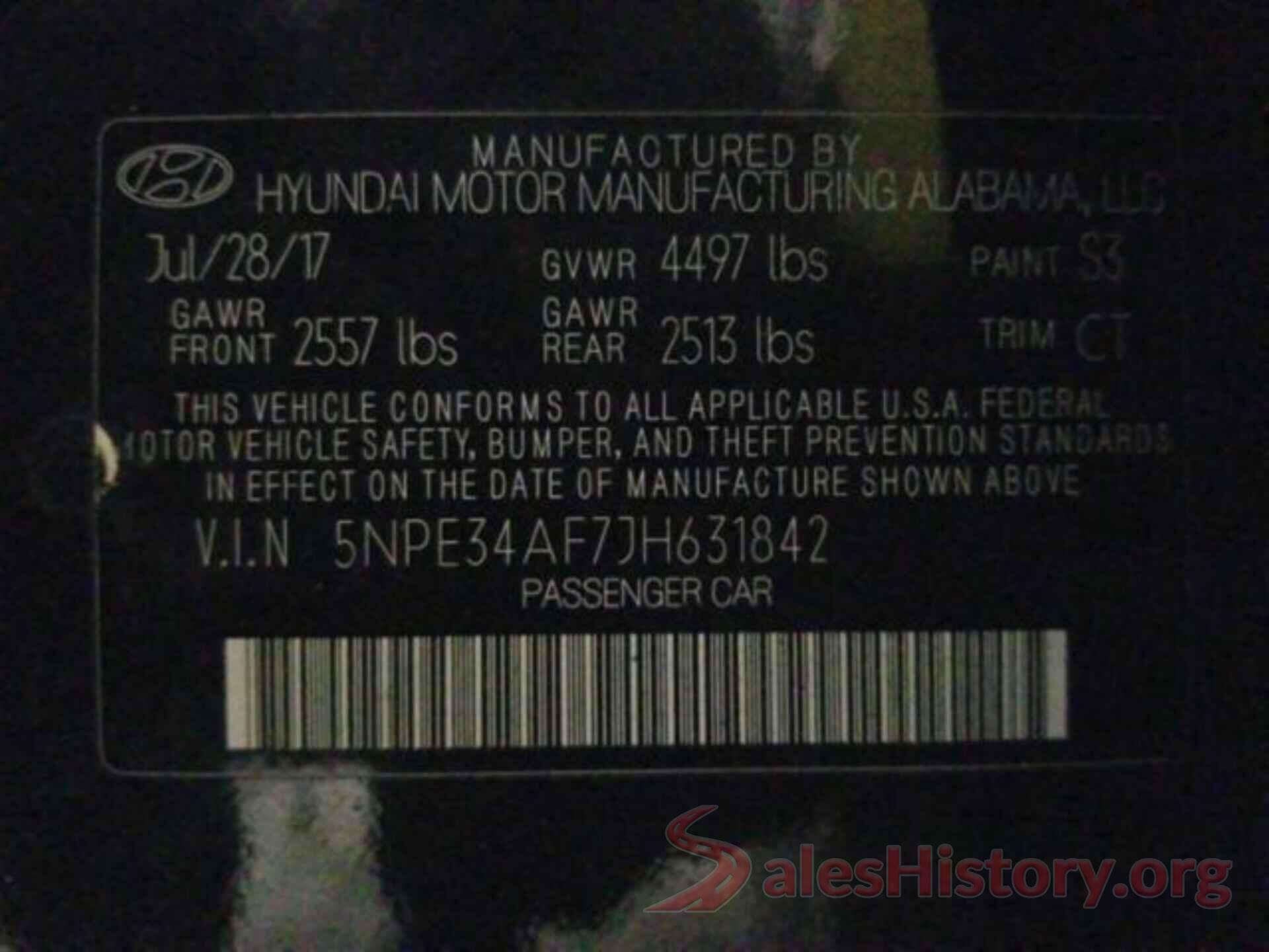 5NPE34AF7JH631842 2018 HYUNDAI SONATA