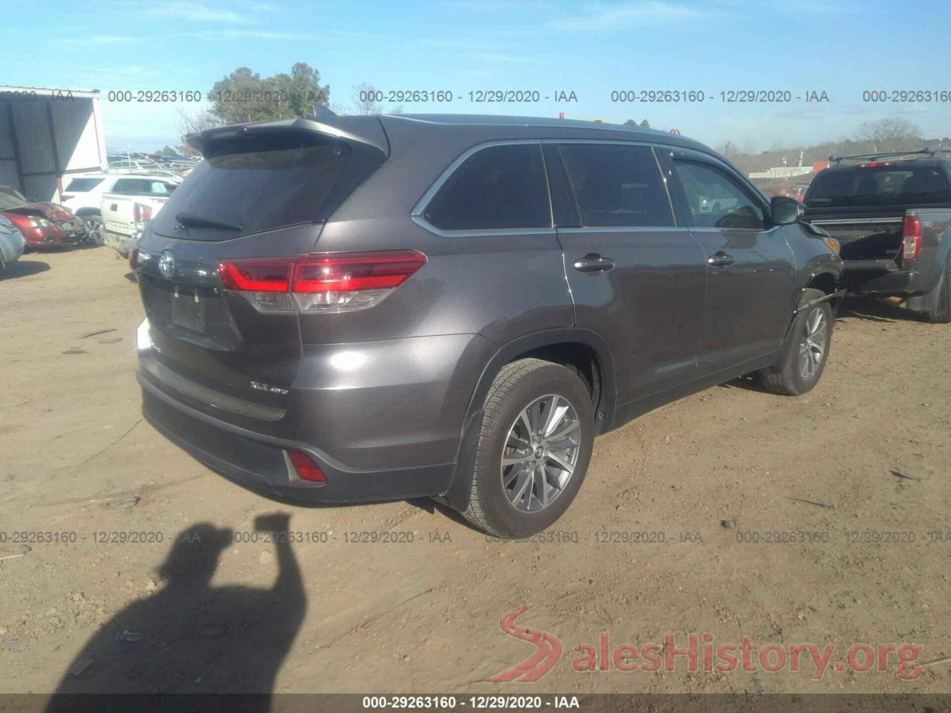 5TDJZRFH9KS948411 2019 TOYOTA HIGHLANDER