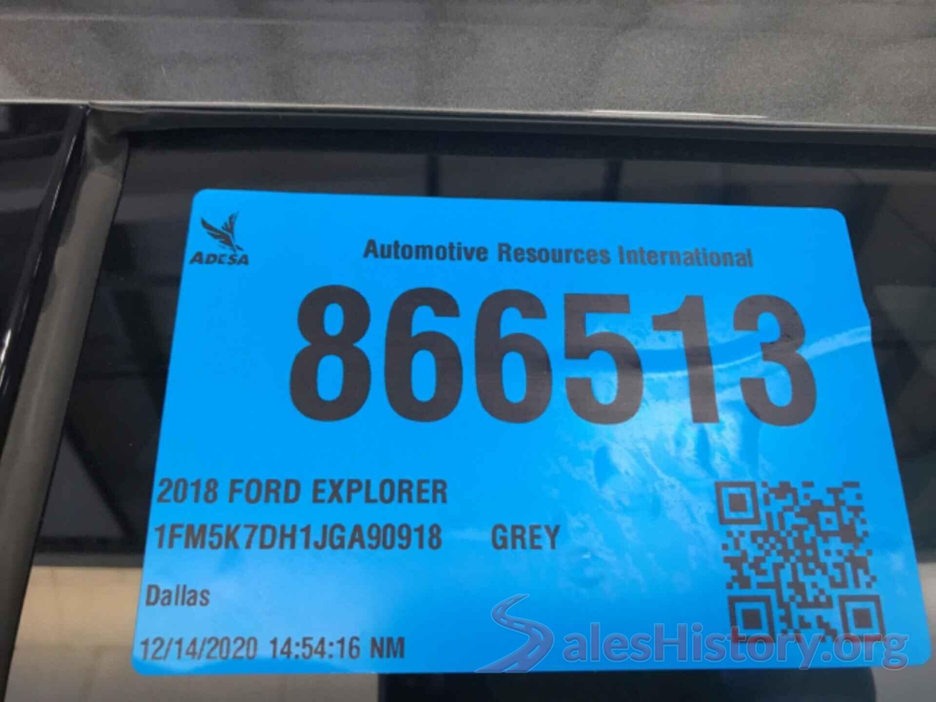 1FM5K7DH1JGA90918 2018 FORD EXPLORER