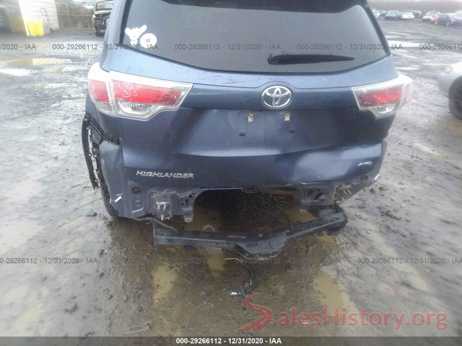 5TDBKRFH0GS344634 2016 TOYOTA HIGHLANDER