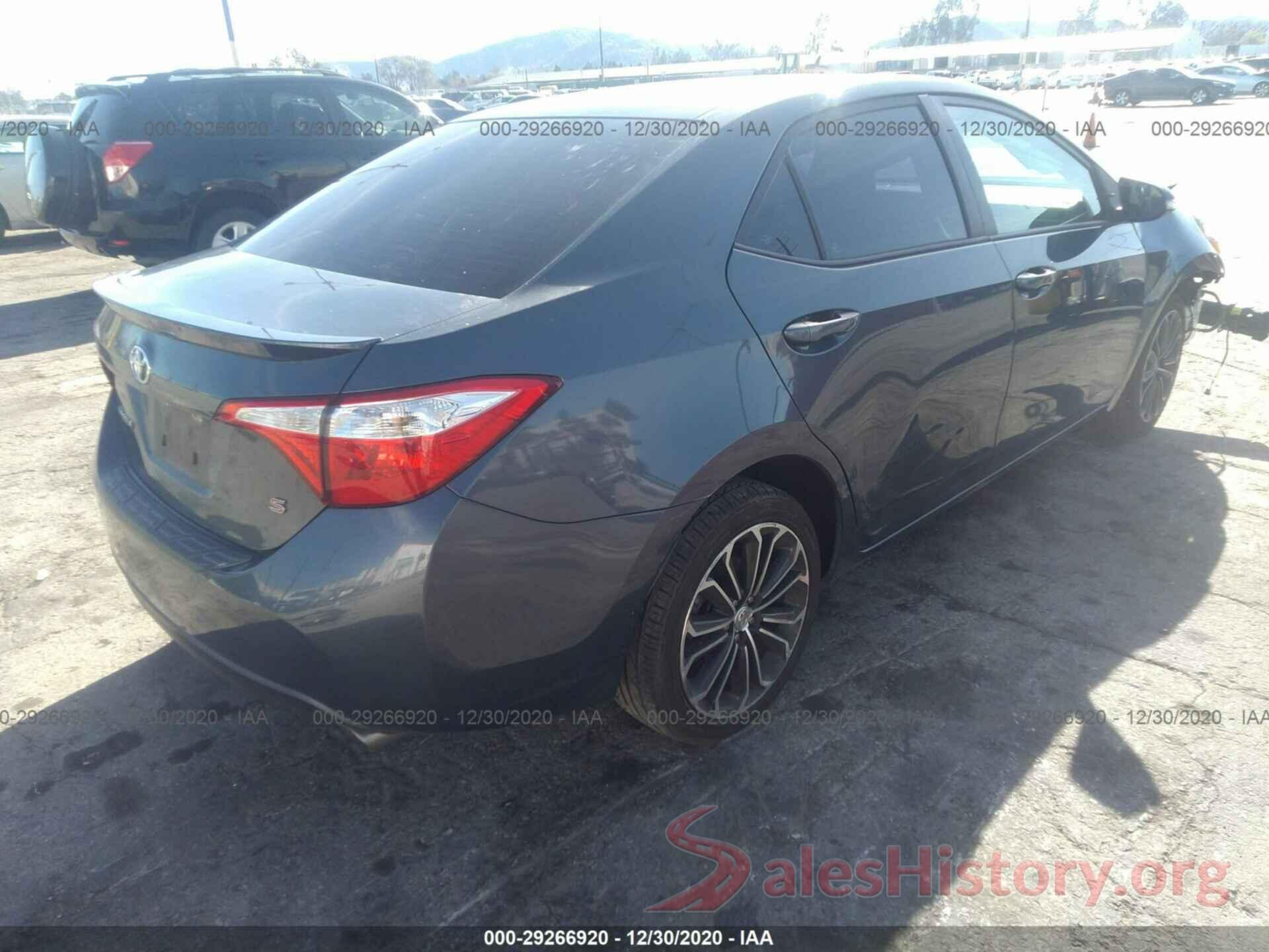 5YFBURHE7GP445465 2016 TOYOTA COROLLA