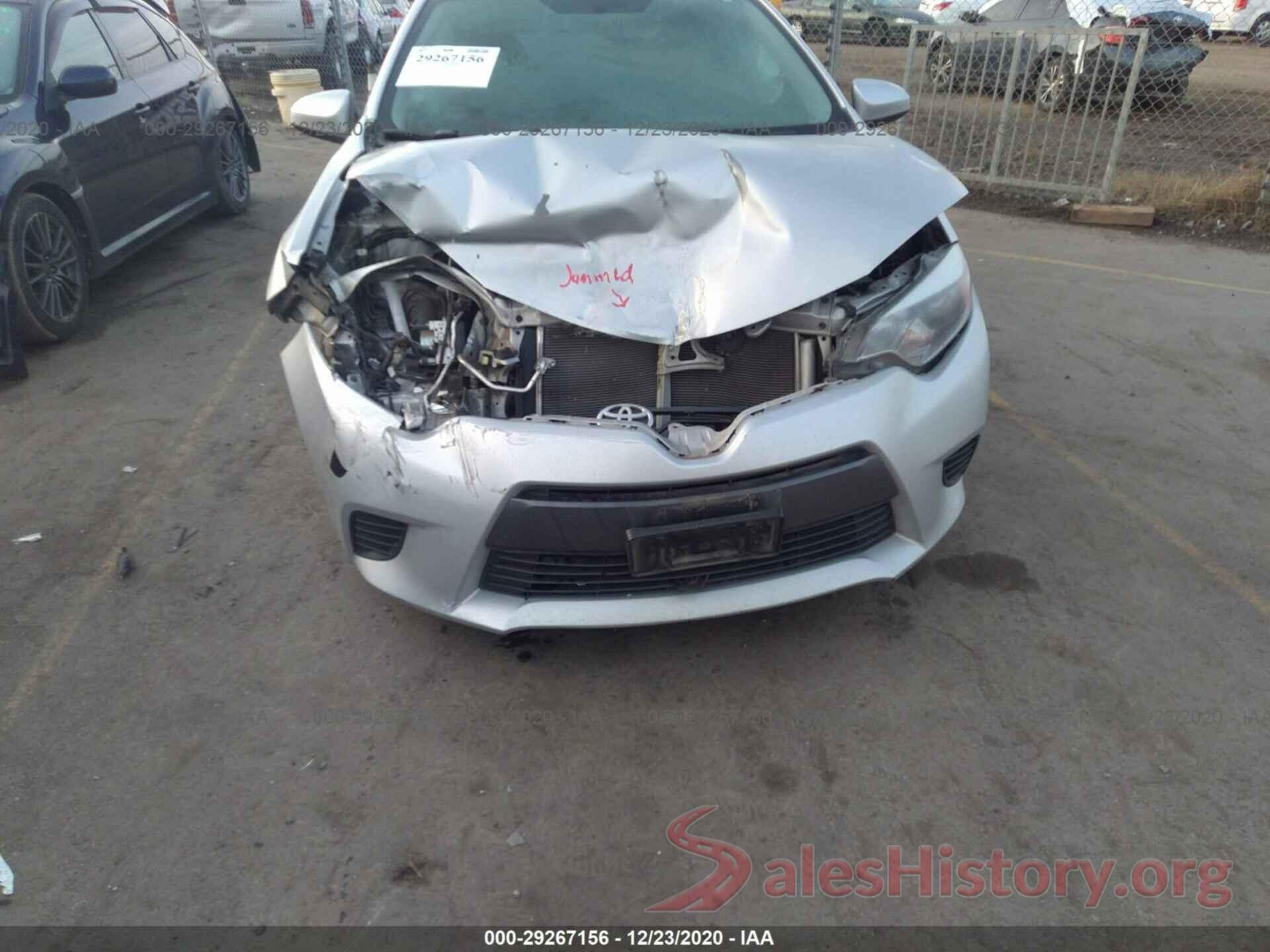 5YFBURHE3GP519206 2016 TOYOTA COROLLA