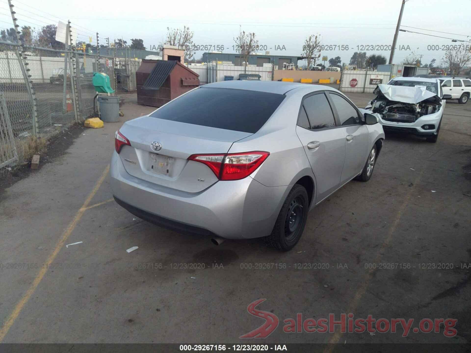 5YFBURHE3GP519206 2016 TOYOTA COROLLA