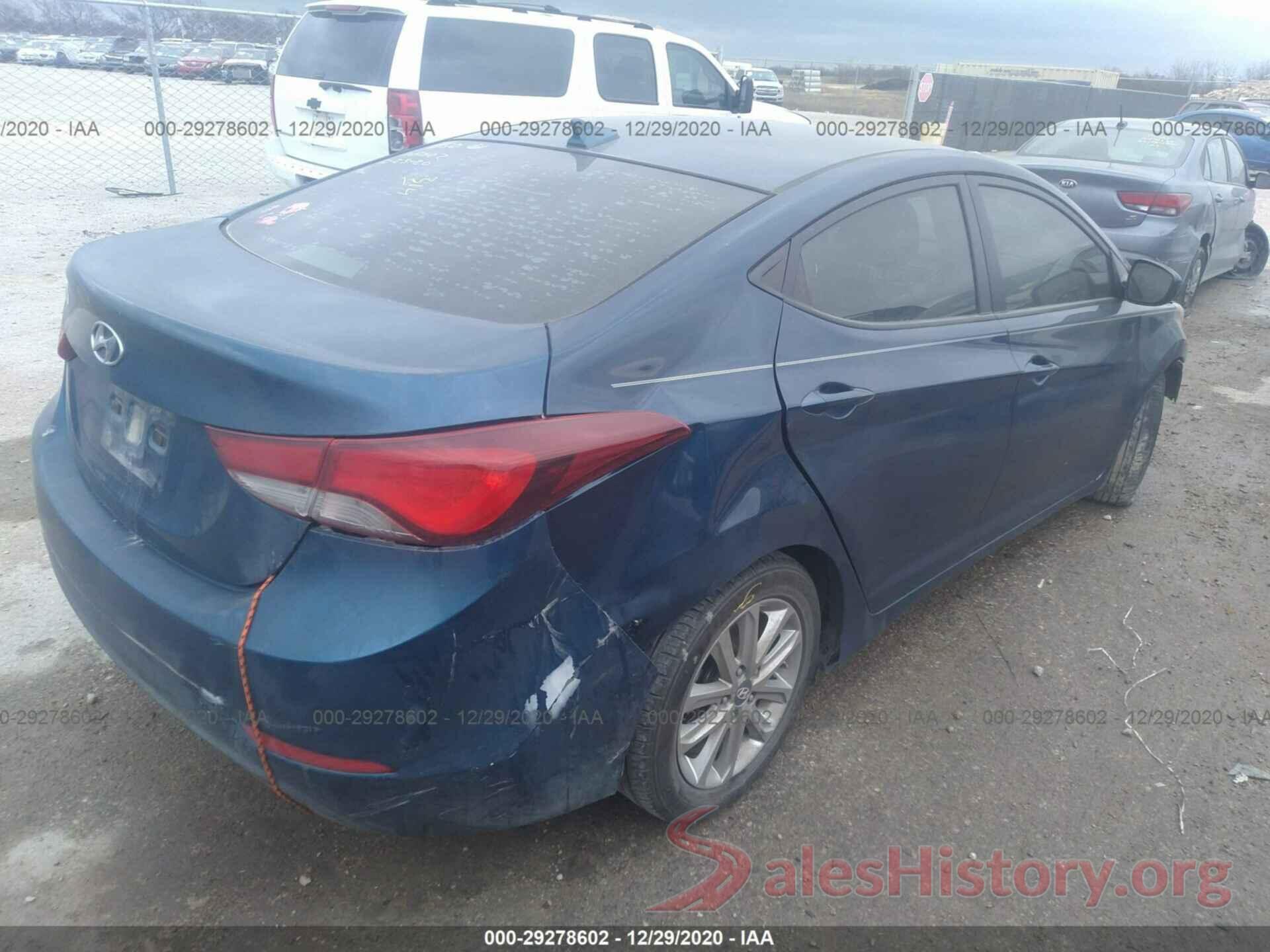 KMHDH4AEXGU601491 2016 HYUNDAI ELANTRA