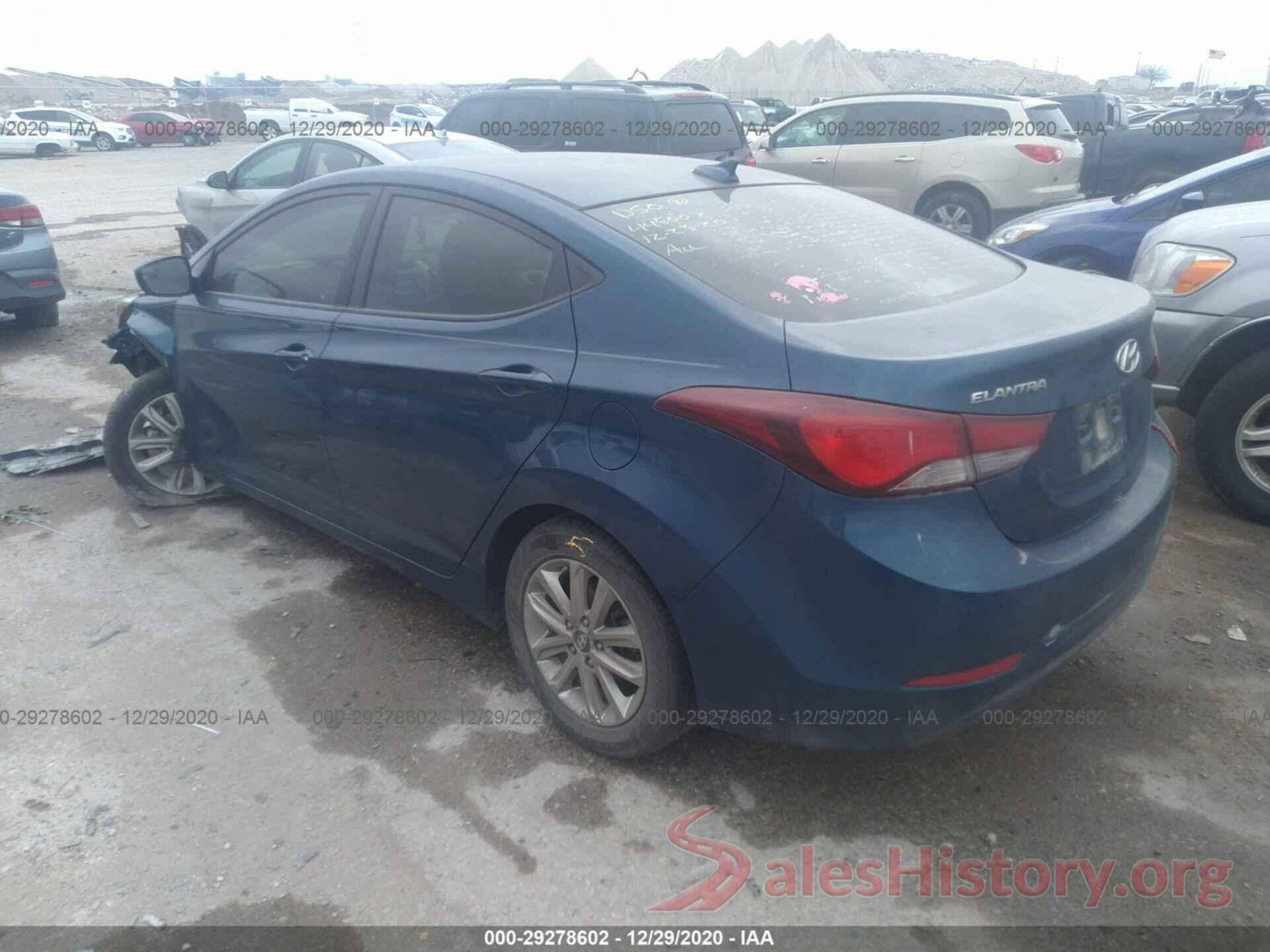 KMHDH4AEXGU601491 2016 HYUNDAI ELANTRA