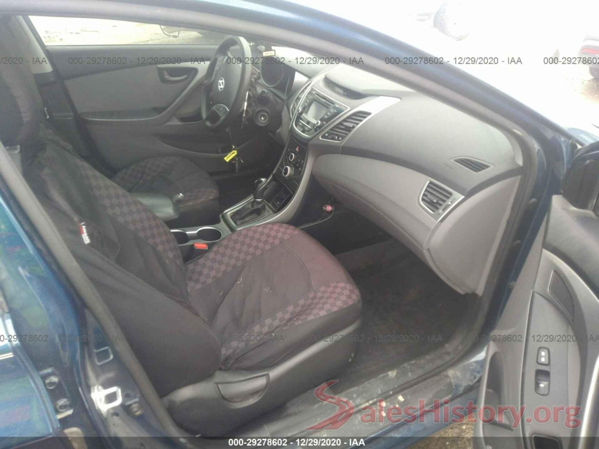 KMHDH4AEXGU601491 2016 HYUNDAI ELANTRA