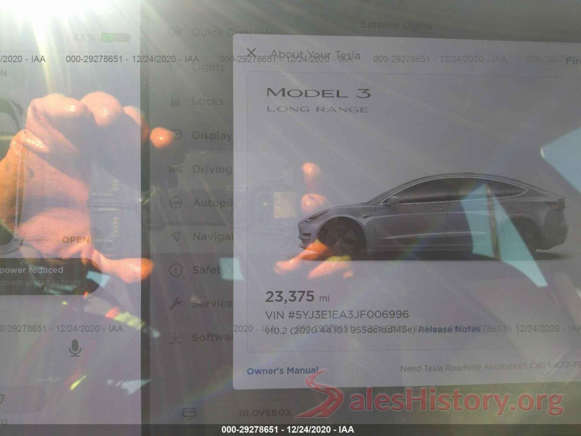 5YJ3E1EA3JF006996 2018 TESLA MODEL 3