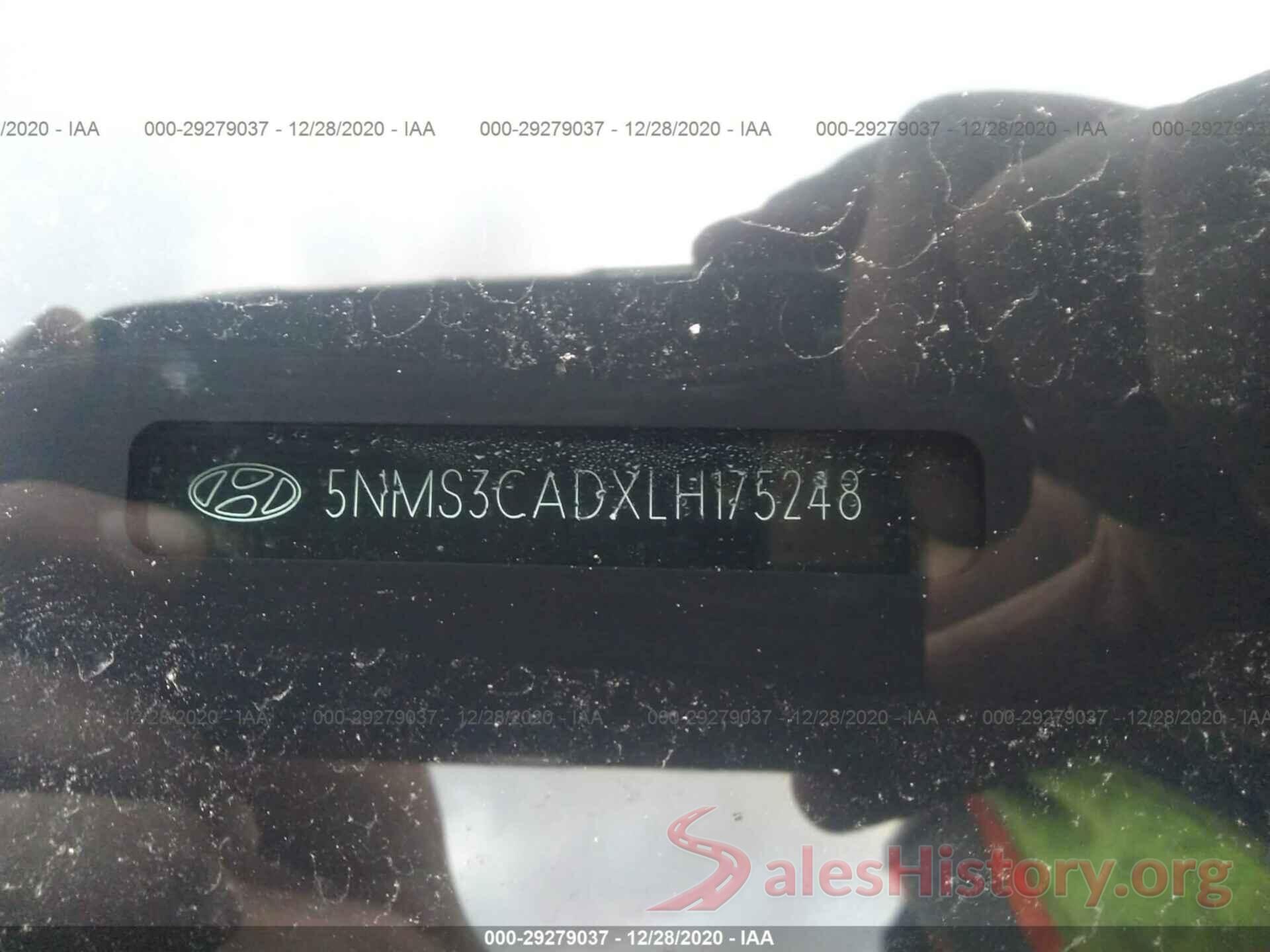 5NMS3CADXLH175248 2020 HYUNDAI SANTA FE