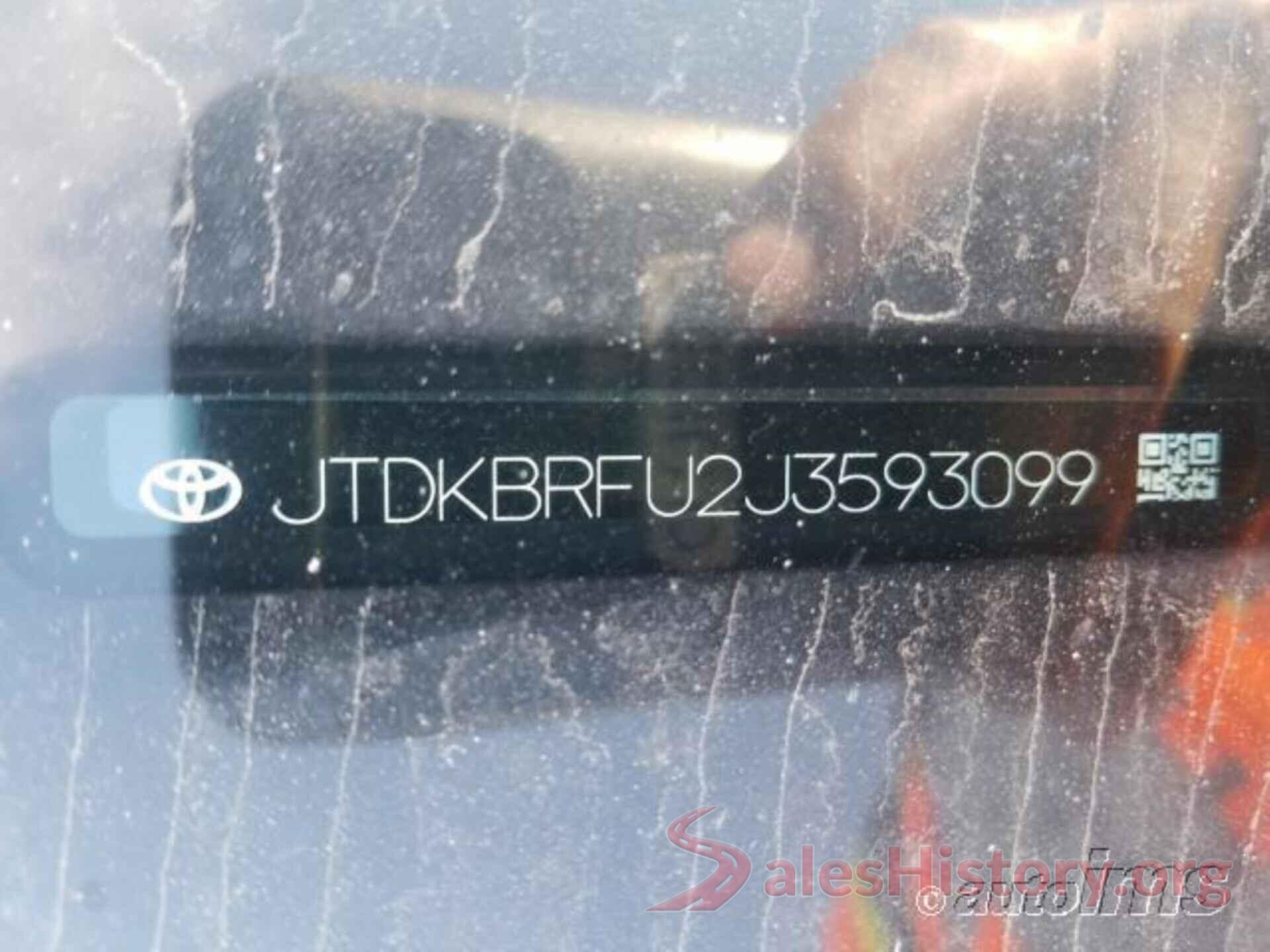 JTDKBRFU2J3593099 2018 TOYOTA PRIUS