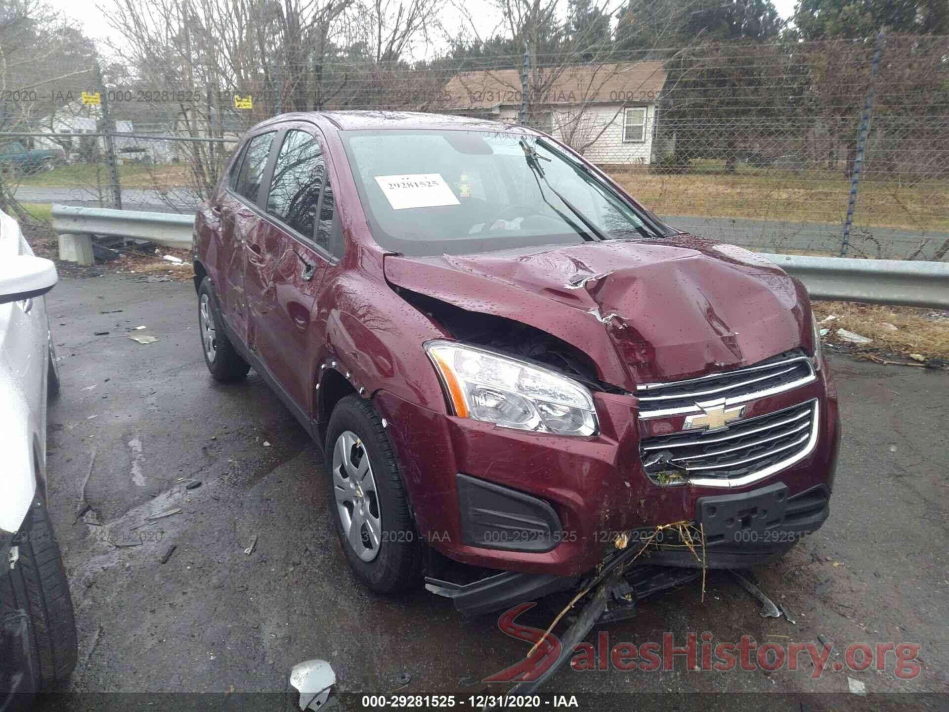 3GNCJKSB0GL225740 2016 CHEVROLET TRAX