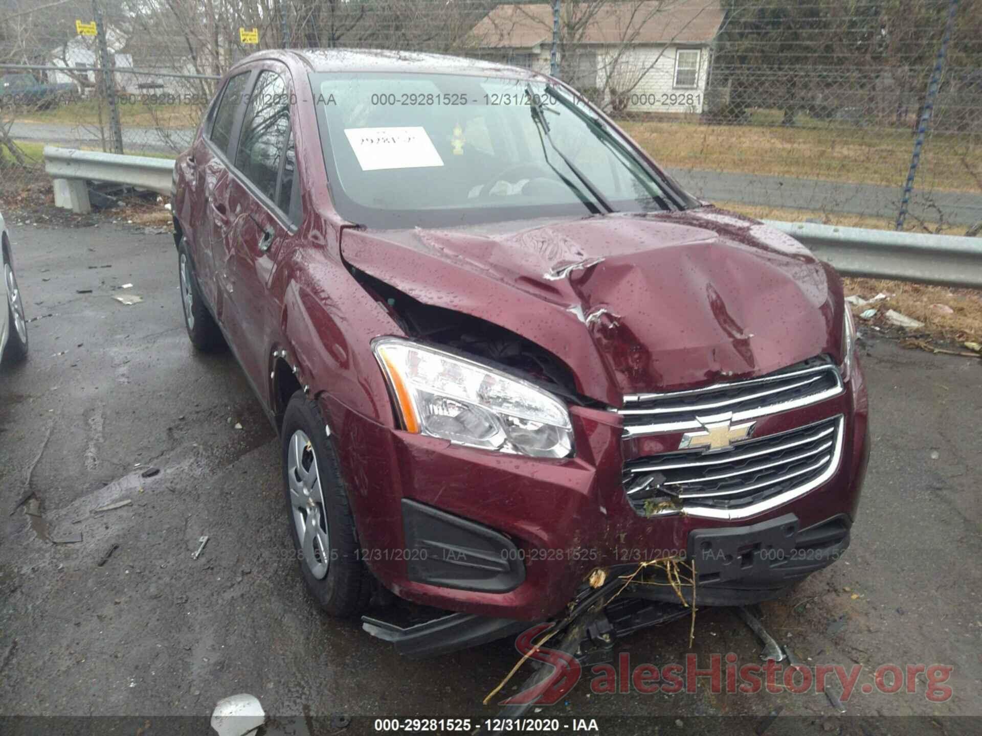 3GNCJKSB0GL225740 2016 CHEVROLET TRAX