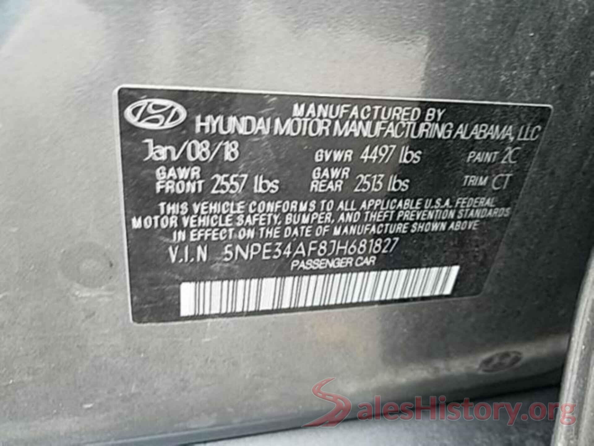 5NPE34AF8JH681827 2018 HYUNDAI SONATA