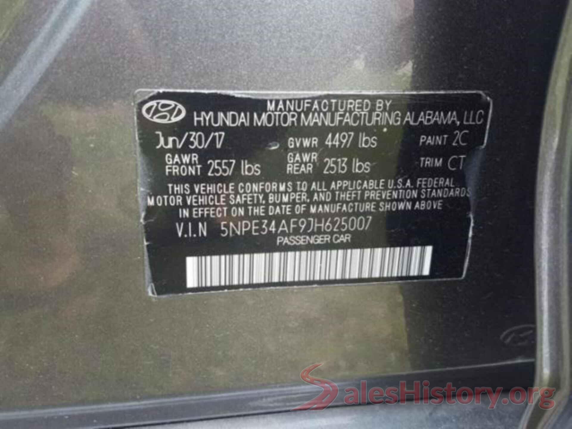 5NPE34AF9JH625007 2018 HYUNDAI SONATA