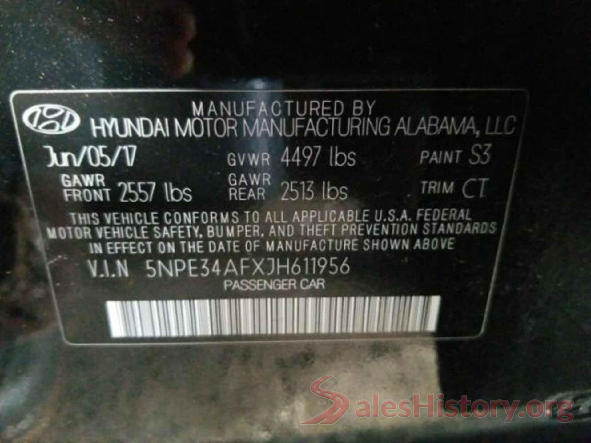 5NPE34AFXJH611956 2018 HYUNDAI SONATA