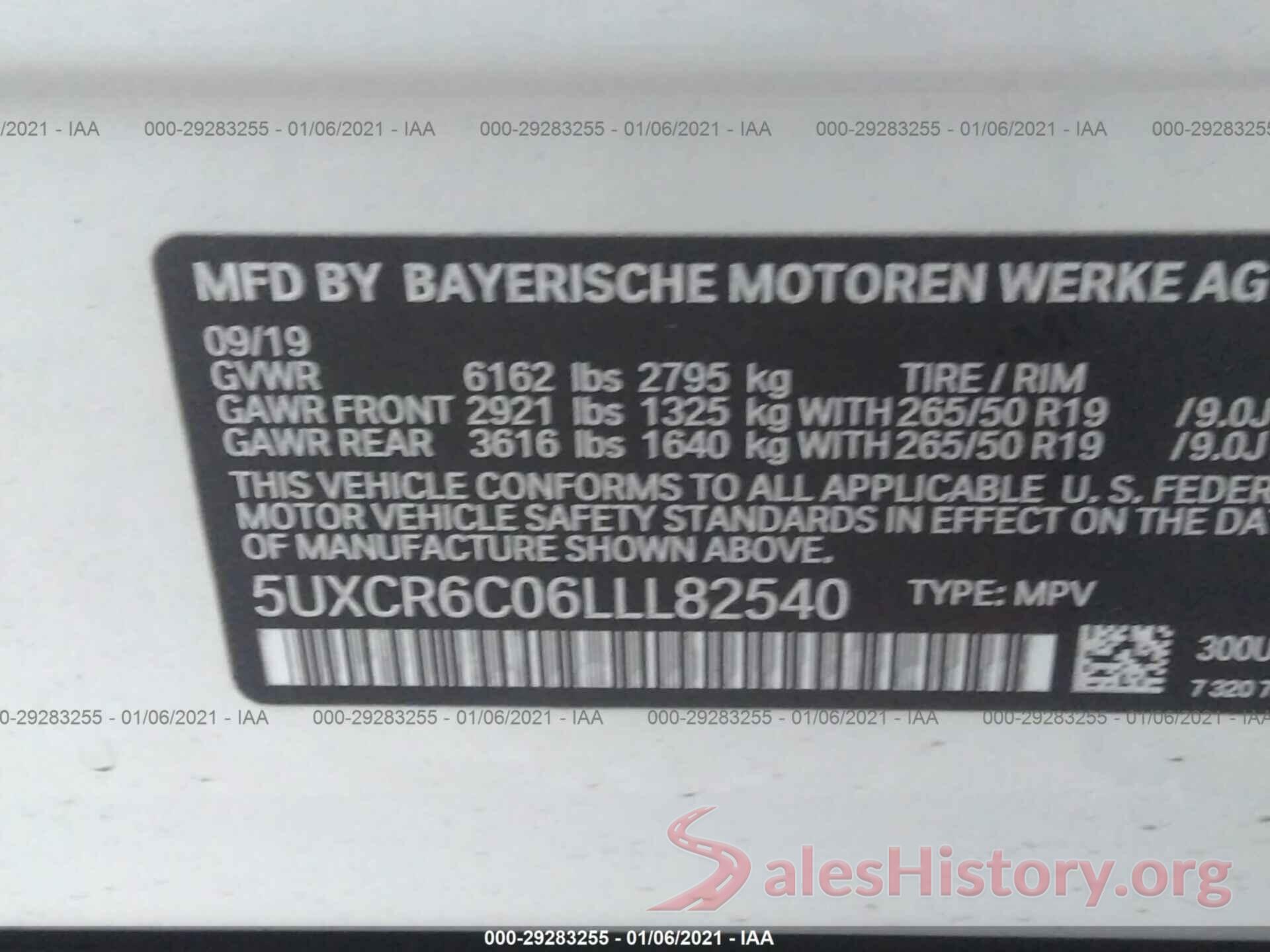 5UXCR6C06LLL82540 2020 BMW X5