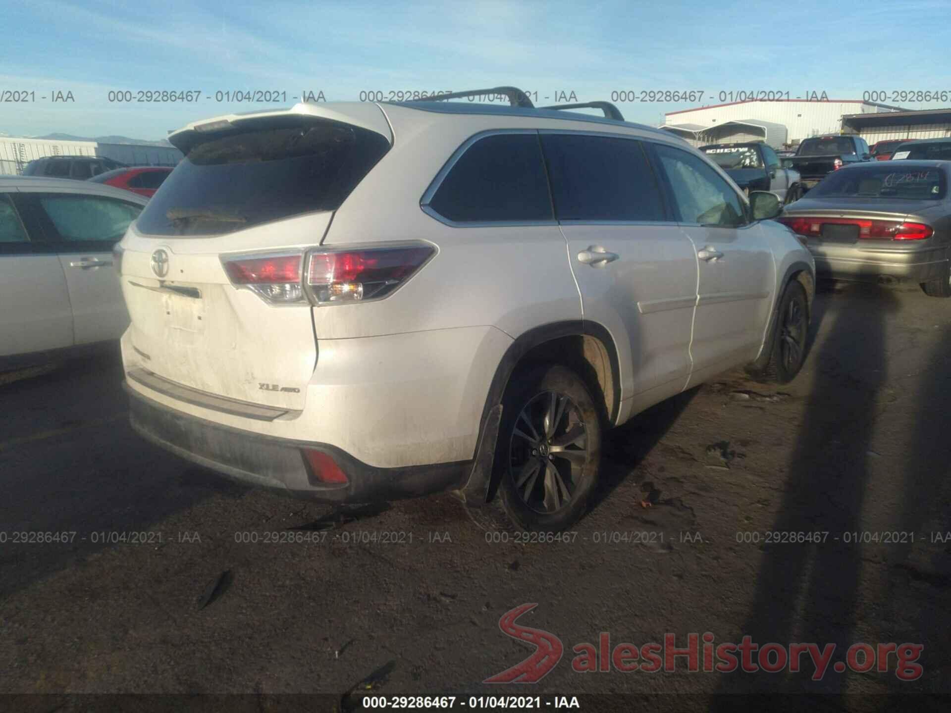 5TDJKRFH6GS305588 2016 TOYOTA HIGHLANDER