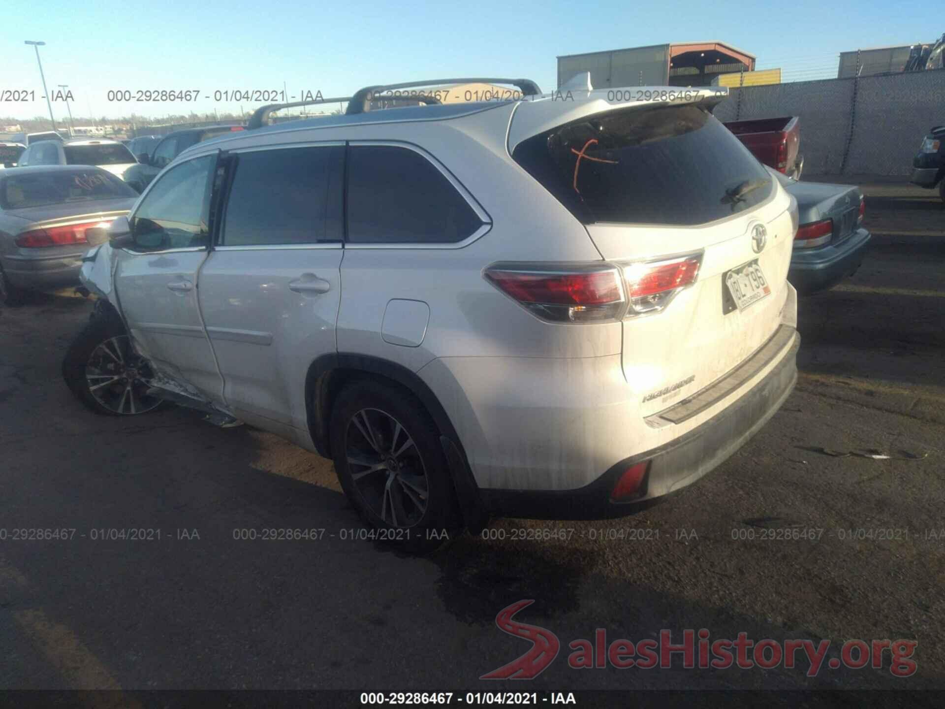 5TDJKRFH6GS305588 2016 TOYOTA HIGHLANDER