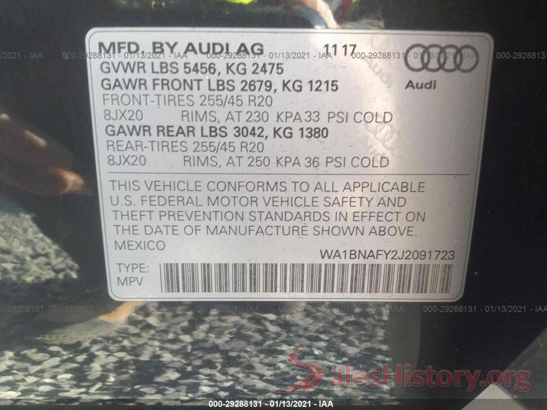 WA1BNAFY2J2091723 2018 AUDI Q5