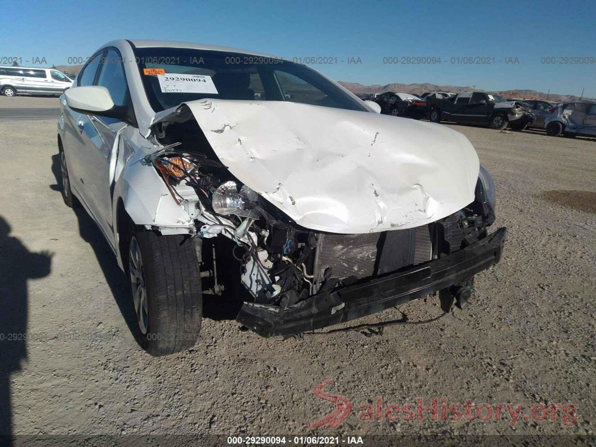 5NPDH4AE8GH711499 2016 HYUNDAI ELANTRA