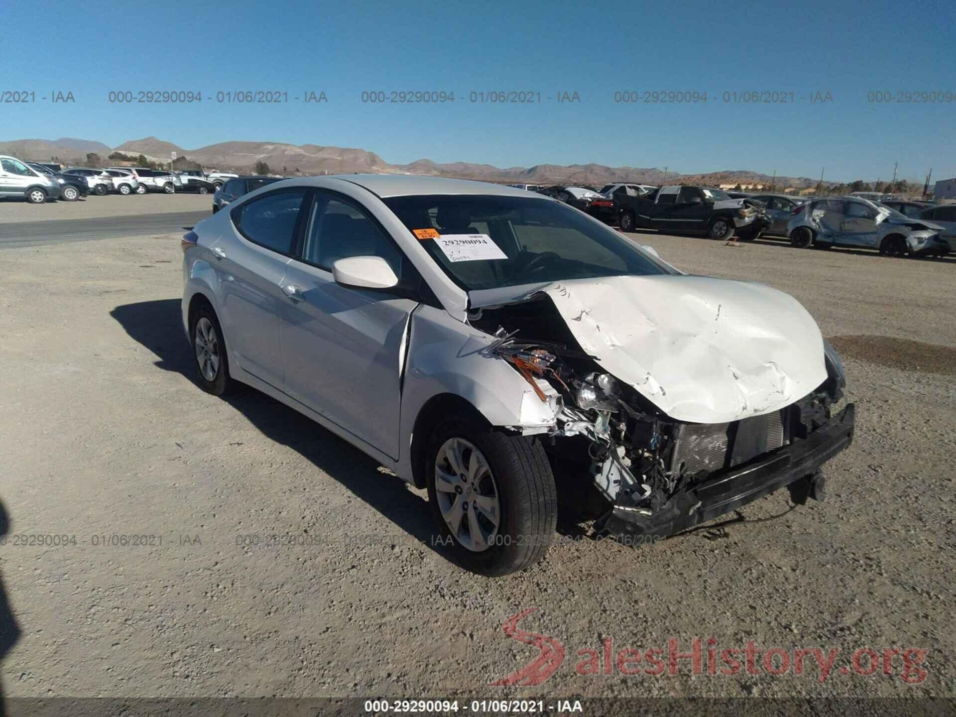 5NPDH4AE8GH711499 2016 HYUNDAI ELANTRA