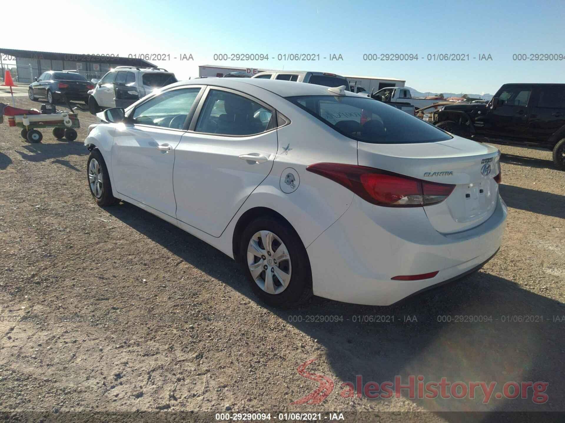 5NPDH4AE8GH711499 2016 HYUNDAI ELANTRA