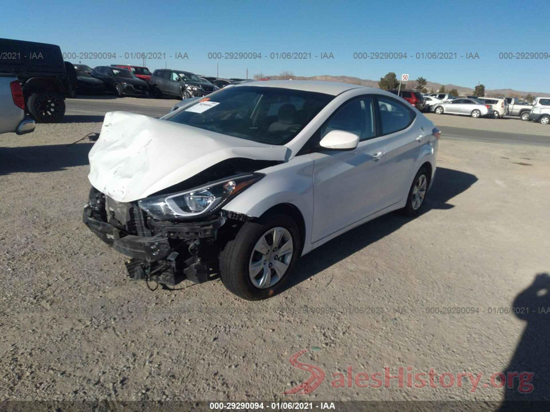 5NPDH4AE8GH711499 2016 HYUNDAI ELANTRA