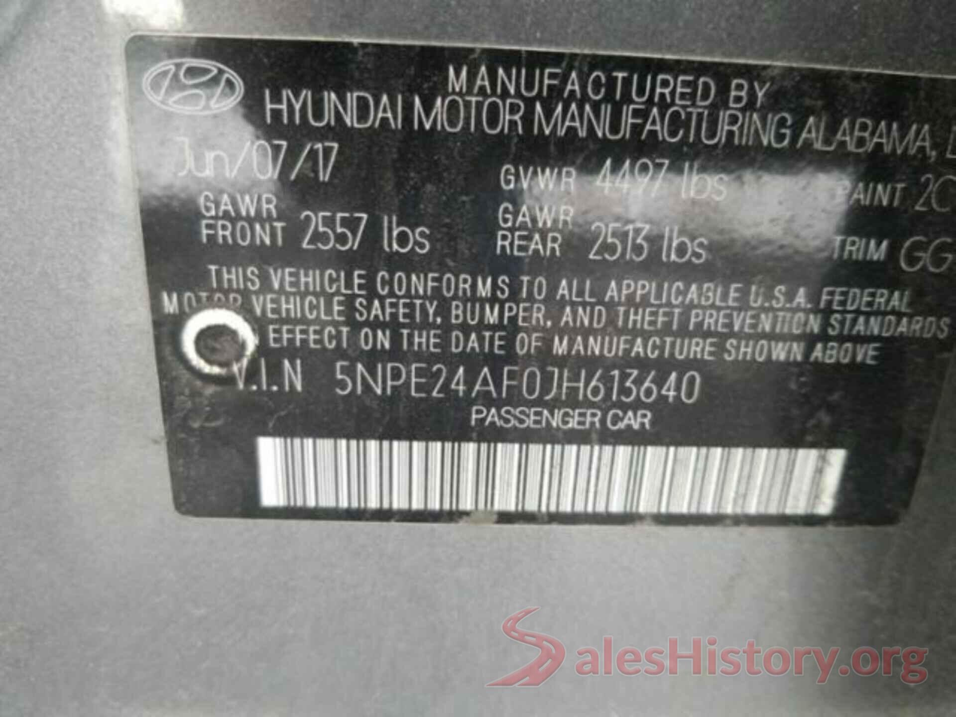 5NPE24AF0JH613640 2018 HYUNDAI SONATA