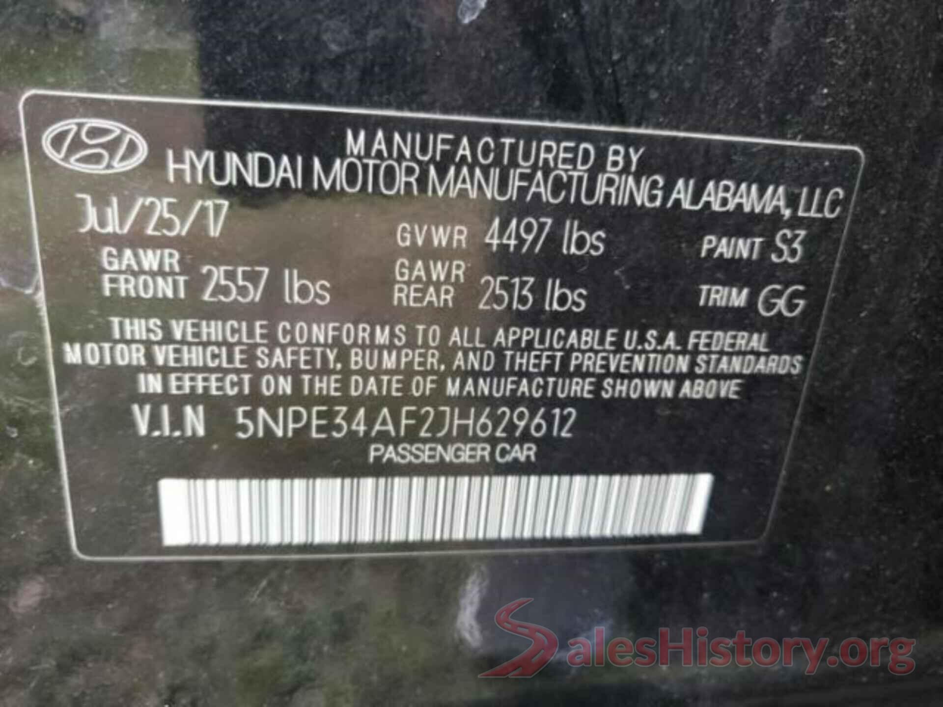 5NPE34AF2JH629612 2018 HYUNDAI SONATA