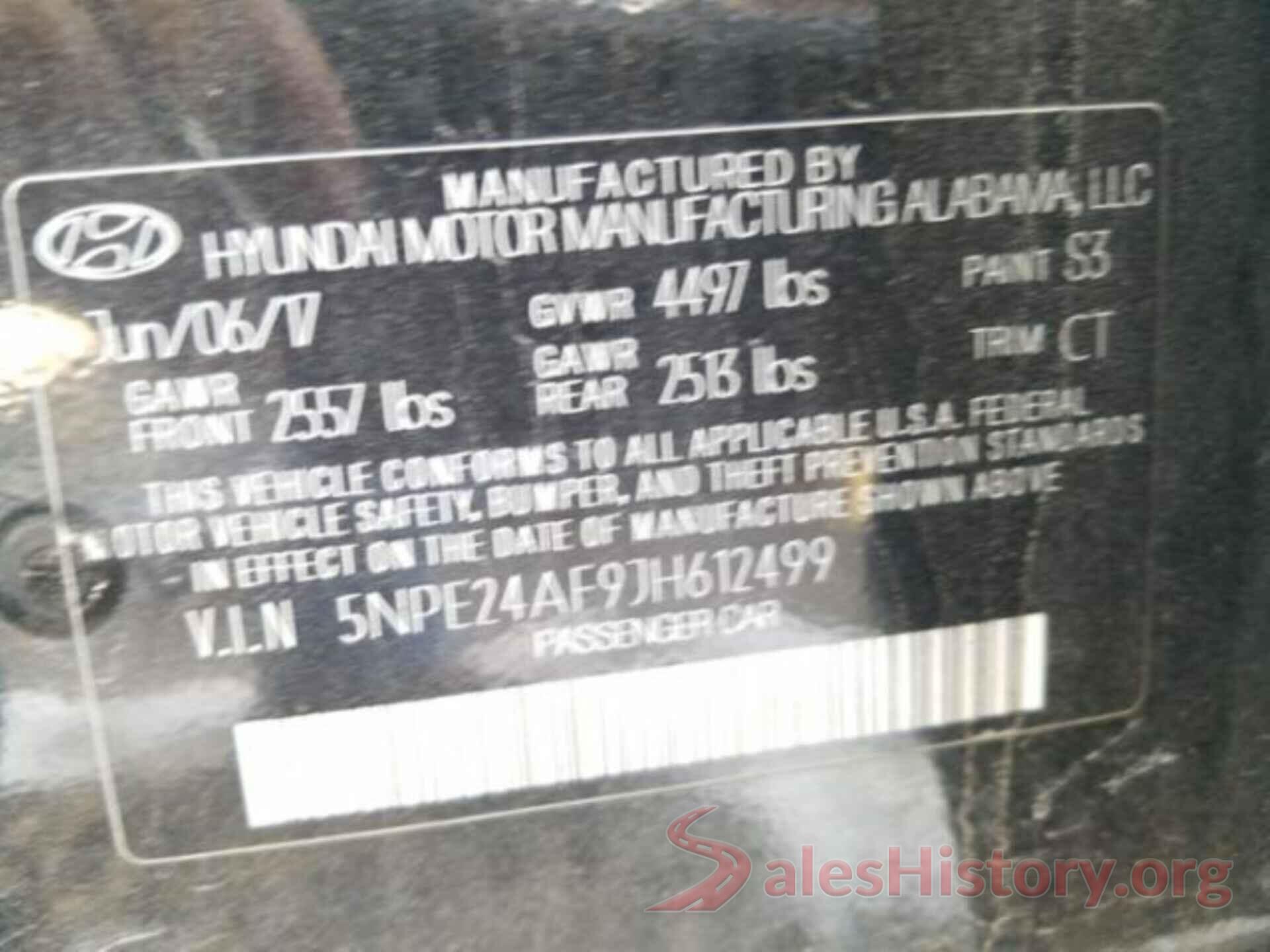 5NPE24AF9JH612499 2018 HYUNDAI SONATA