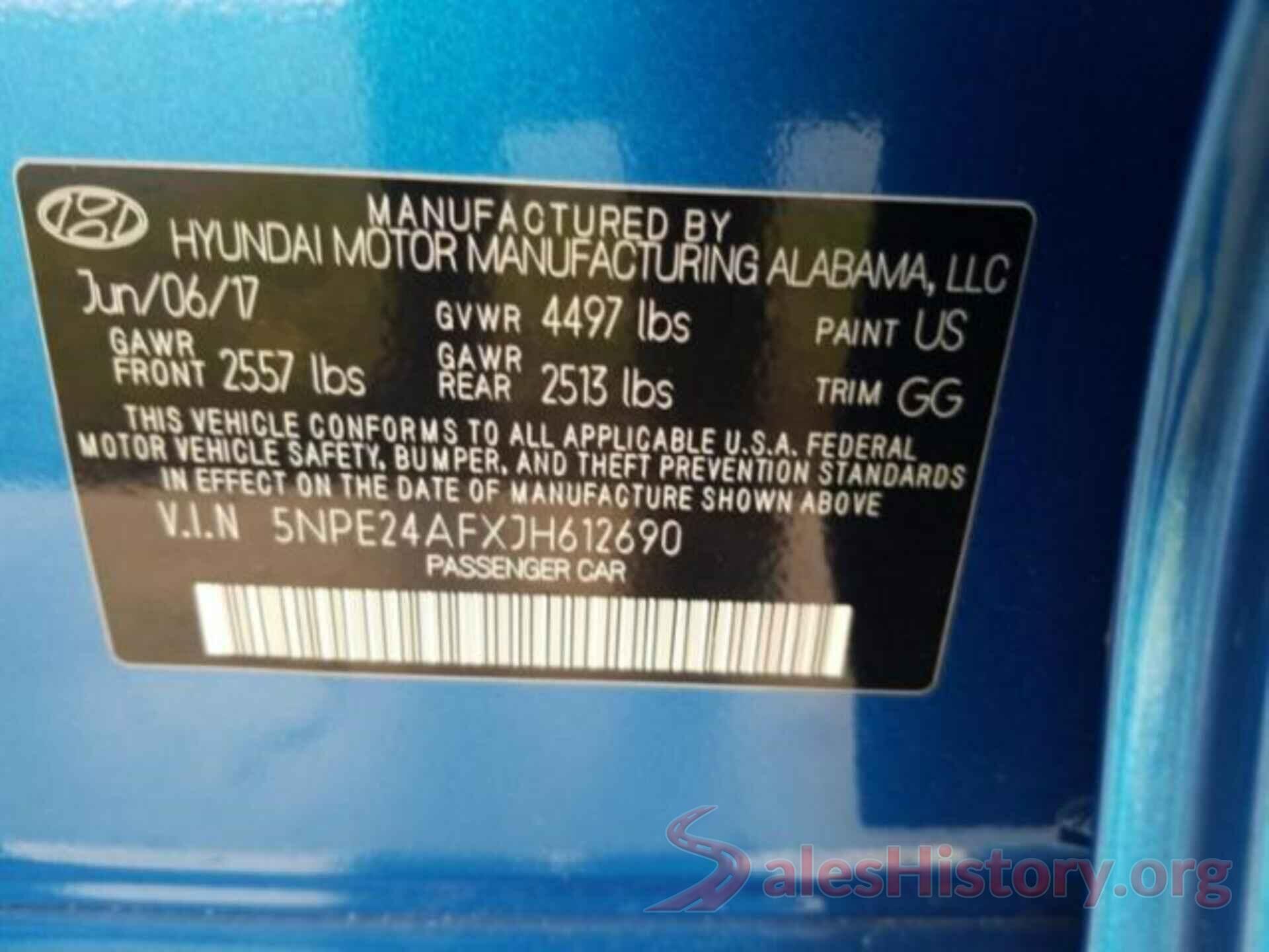 5NPE24AFXJH612690 2018 HYUNDAI SONATA