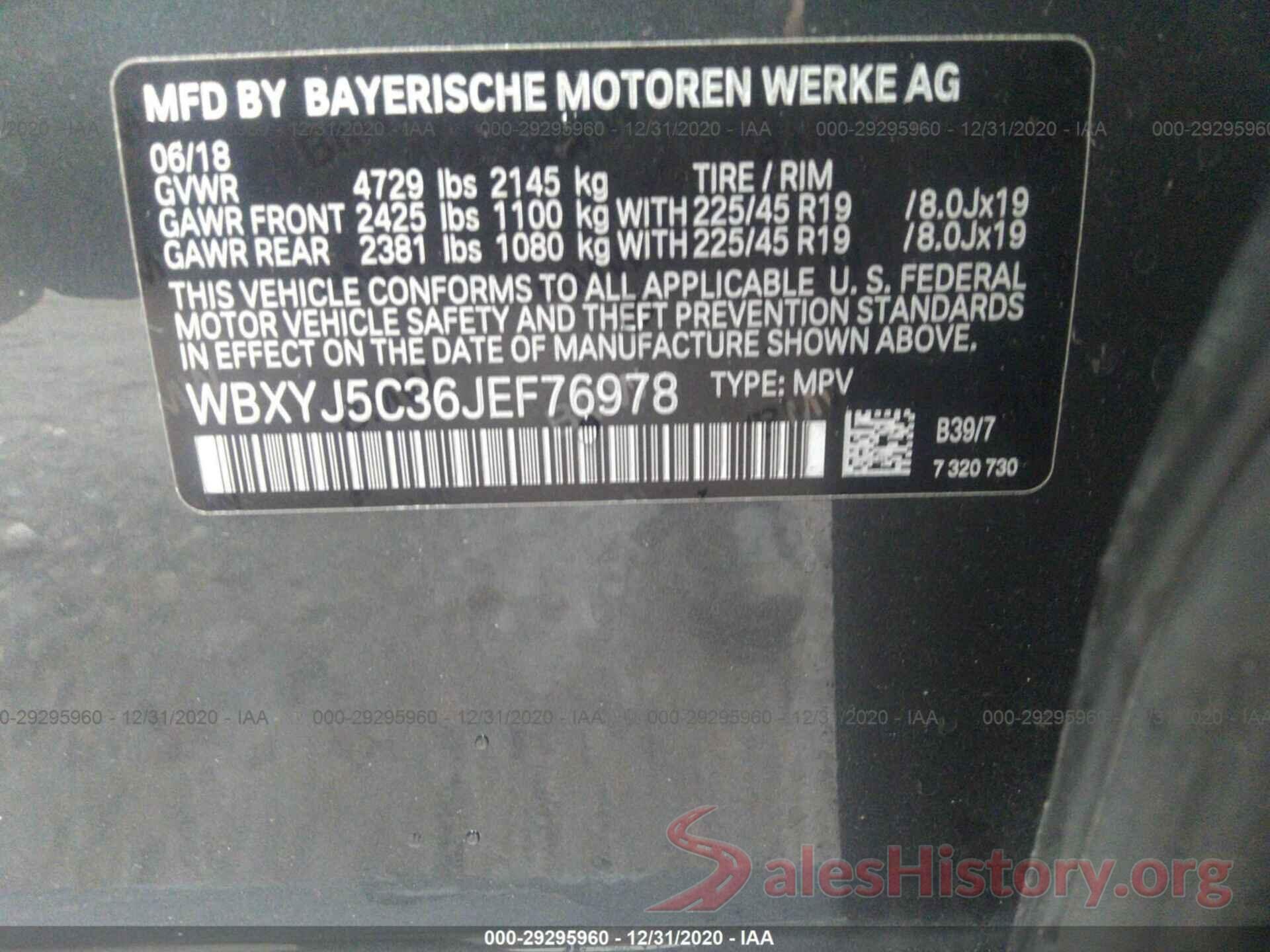 WBXYJ5C36JEF76978 2018 BMW X2