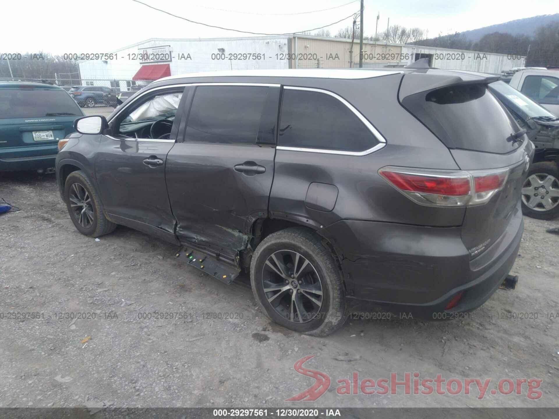 5TDKKRFH5GS144896 2016 TOYOTA HIGHLANDER