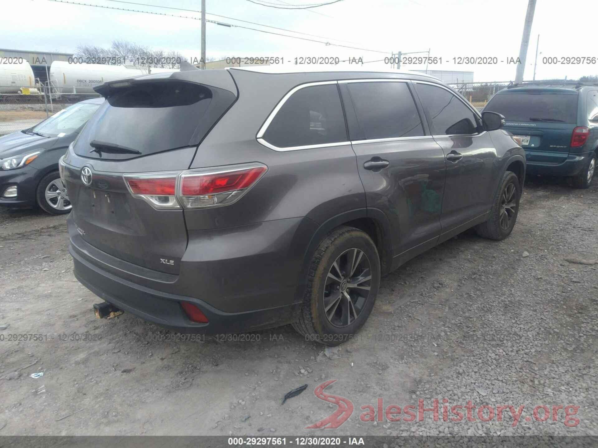 5TDKKRFH5GS144896 2016 TOYOTA HIGHLANDER