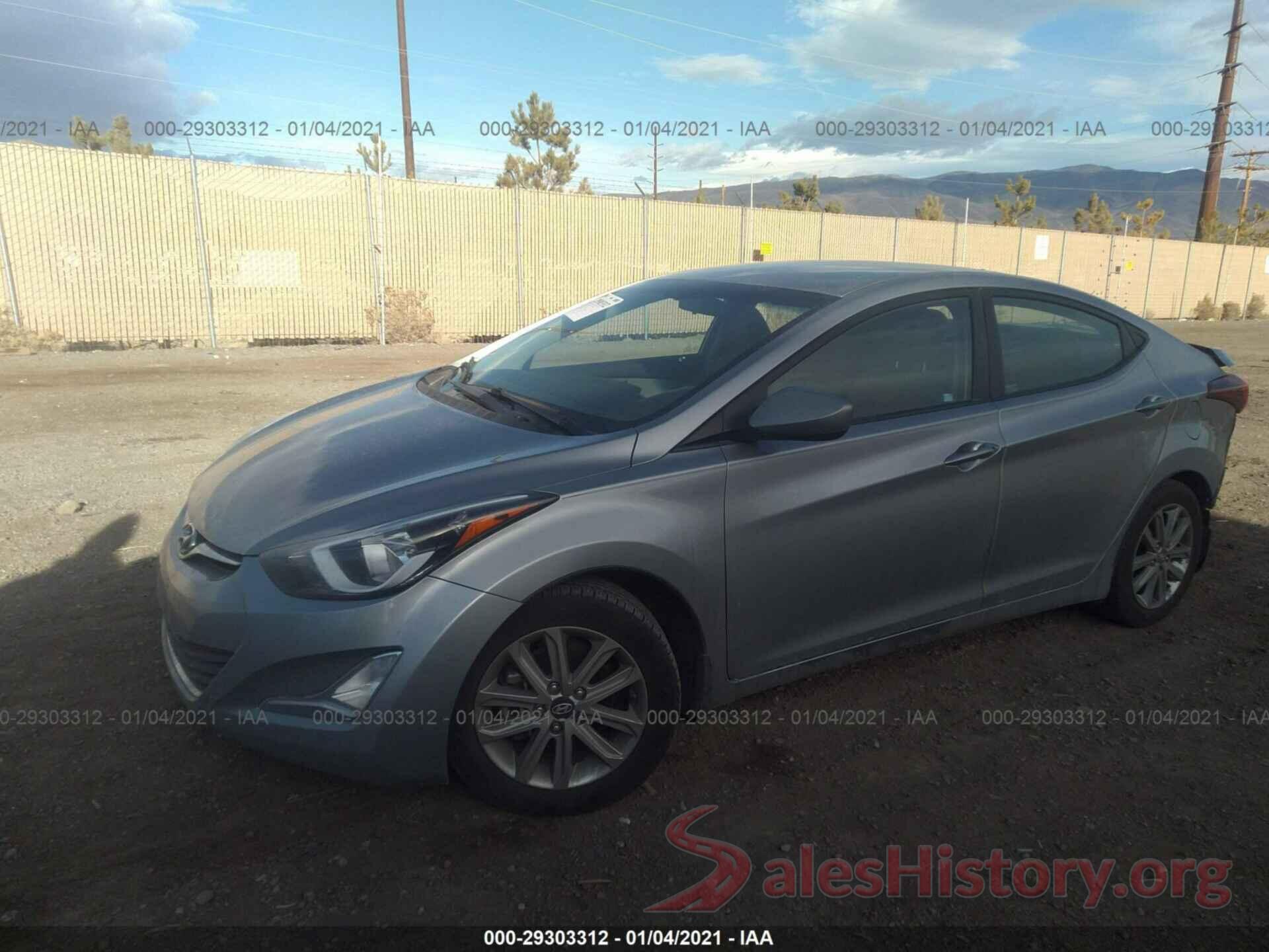 5NPDH4AE9GH692171 2016 HYUNDAI ELANTRA