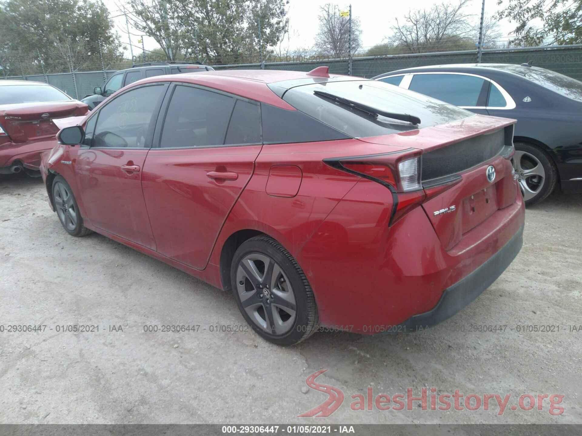 JTDKARFU5K3072138 2019 TOYOTA PRIUS